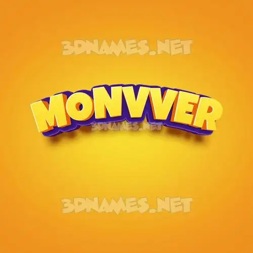 monvver in Orange Toon style - 3D name wallpaper monvver in Orange Toon style - 3D name wallpaper