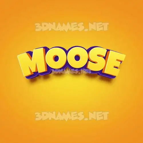 moose in Orange Toon style - 3D name wallpaper moose in Orange Toon style - 3D name wallpaper