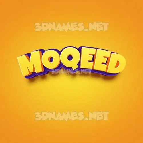 moqeed in Orange Toon style - 3D name wallpaper moqeed in Orange Toon style - 3D name wallpaper