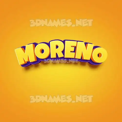 moreno in Orange Toon style - 3D name wallpaper moreno in Orange Toon style - 3D name wallpaper