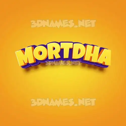 mortdha in Orange Toon style - 3D name wallpaper mortdha in Orange Toon style - 3D name wallpaper