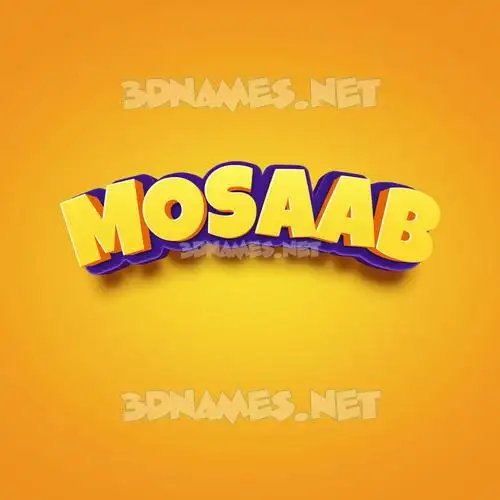 mosaab in Orange Toon style - 3D name wallpaper mosaab in Orange Toon style - 3D name wallpaper