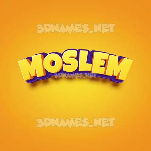moslem in Orange Toon style - 3D name wallpaper moslem in Orange Toon style - 3D name wallpaper