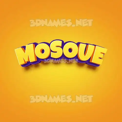 mosoue in Orange Toon style - 3D name wallpaper mosoue in Orange Toon style - 3D name wallpaper