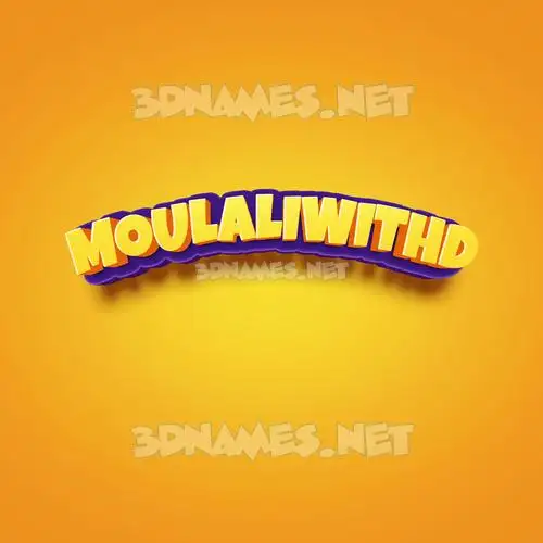 moulaliwithd in Orange Toon style - 3D name wallpaper moulaliwithd in Orange Toon style - 3D name wallpaper