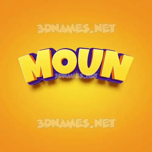 moun in Orange Toon style - 3D name wallpaper moun in Orange Toon style - 3D name wallpaper