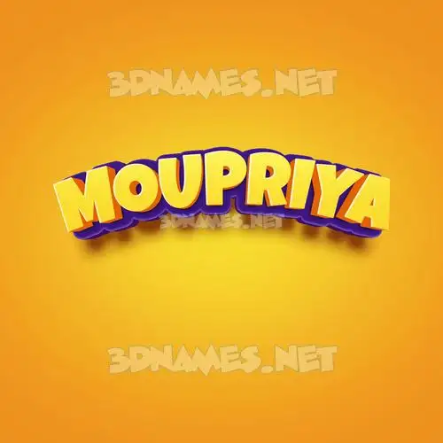moupriya in Orange Toon style - 3D name wallpaper