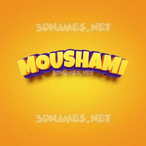 moushami in Orange Toon style - 3D name wallpaper moushami in Orange Toon style - 3D name wallpaper