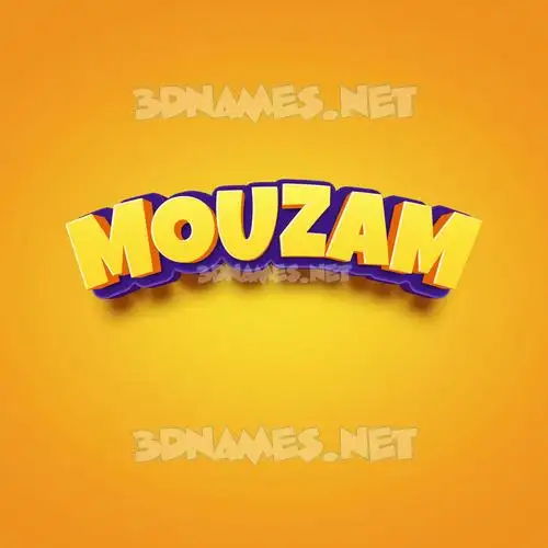 mouzam in Orange Toon style - 3D name wallpaper mouzam in Orange Toon style - 3D name wallpaper
