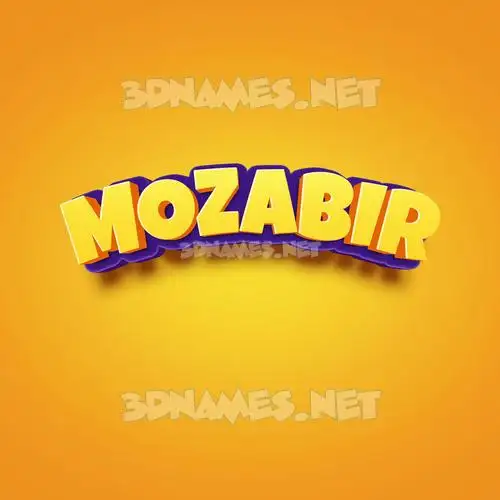 mozabir in Orange Toon style - 3D name wallpaper mozabir in Orange Toon style - 3D name wallpaper