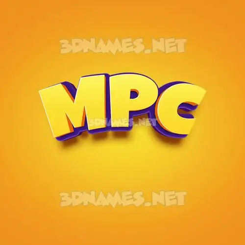 mpc in Orange Toon style - 3D name wallpaper