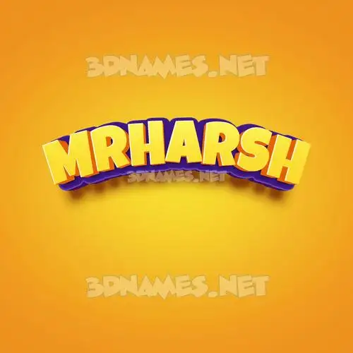 mrharsh in Orange Toon style - 3D name wallpaper mrharsh in Orange Toon style - 3D name wallpaper