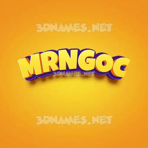 mrngoc in Orange Toon style - 3D name wallpaper