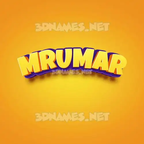mrumar in Orange Toon style - 3D name wallpaper mrumar in Orange Toon style - 3D name wallpaper