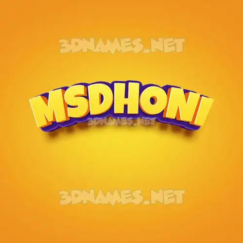 msdhoni in Orange Toon style - 3D name wallpaper msdhoni in Orange Toon style - 3D name wallpaper