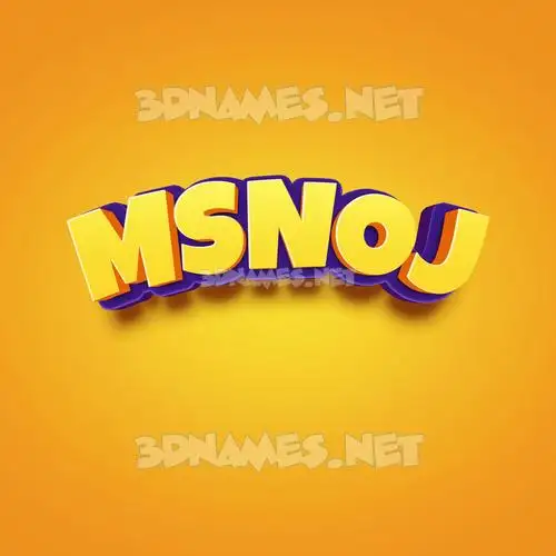 msnoj in Orange Toon style - 3D name wallpaper msnoj in Orange Toon style - 3D name wallpaper