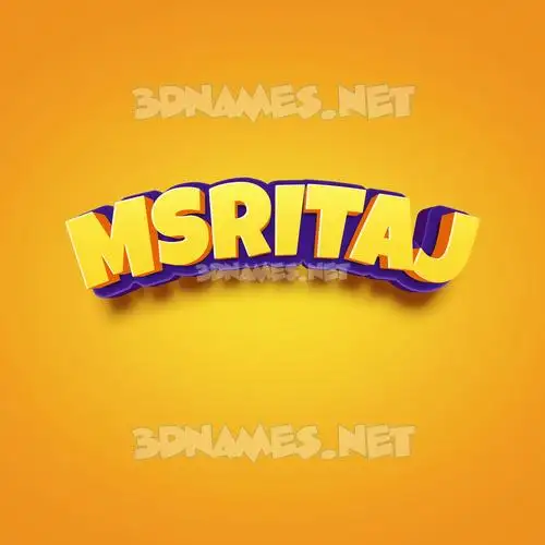 msritaj in Orange Toon style - 3D name wallpaper msritaj in Orange Toon style - 3D name wallpaper