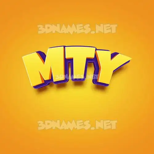 mty in Orange Toon style - 3D name wallpaper