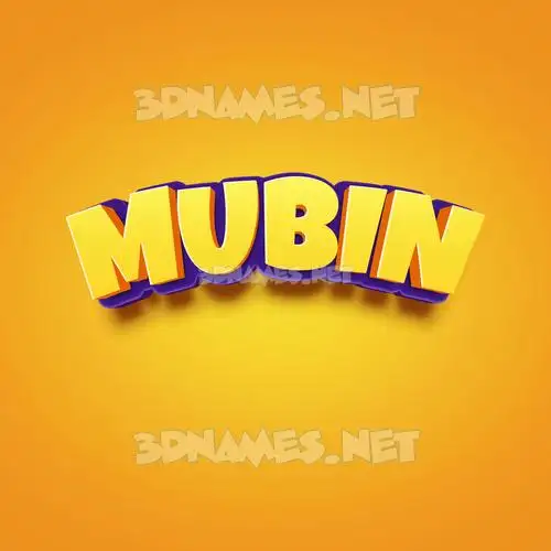 mubin in Orange Toon style - 3D name wallpaper mubin in Orange Toon style - 3D name wallpaper