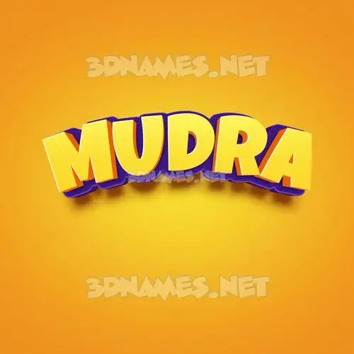 mudra in Orange Toon style - 3D name wallpaper mudra in Orange Toon style - 3D name wallpaper