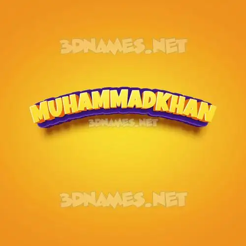 muhammadkhan in Orange Toon style - 3D name wallpaper