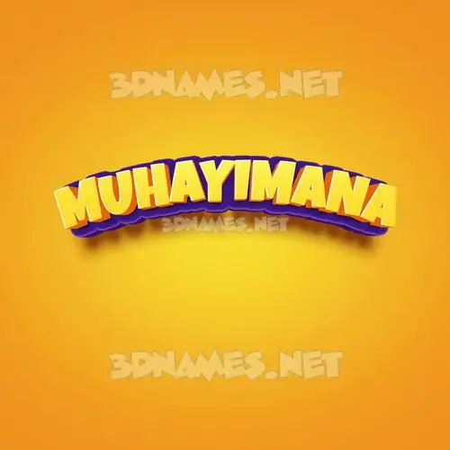 muhayimana in Orange Toon style - 3D name wallpaper muhayimana in Orange Toon style - 3D name wallpaper