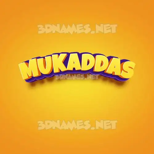 mukaddas in Orange Toon style - 3D name wallpaper mukaddas in Orange Toon style - 3D name wallpaper