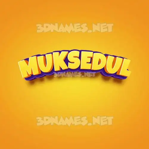 muksedul in Orange Toon style - 3D name wallpaper muksedul in Orange Toon style - 3D name wallpaper