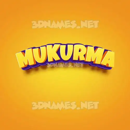 mukurma in Orange Toon style - 3D name wallpaper mukurma in Orange Toon style - 3D name wallpaper