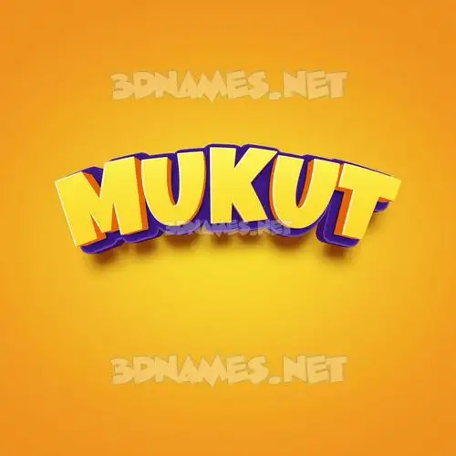 mukut in Orange Toon style - 3D name wallpaper mukut in Orange Toon style - 3D name wallpaper