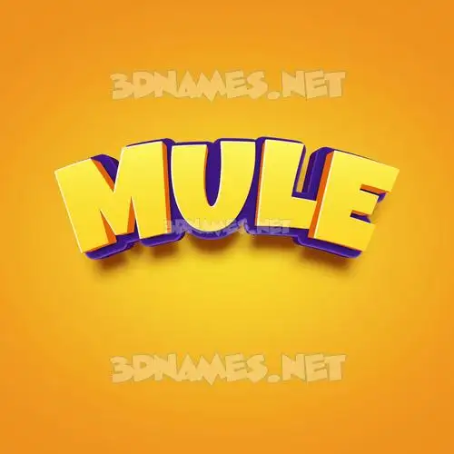 mule in Orange Toon style - 3D name wallpaper mule in Orange Toon style - 3D name wallpaper