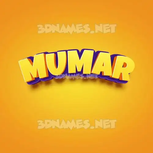 mumar in Orange Toon style - 3D name wallpaper mumar in Orange Toon style - 3D name wallpaper