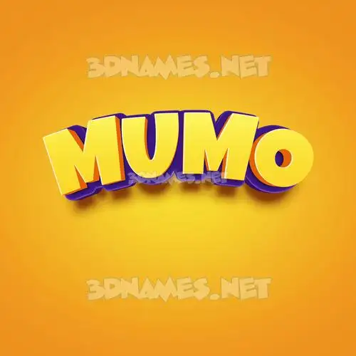 mumo in Orange Toon style - 3D name wallpaper