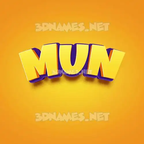 mun in Orange Toon style - 3D name wallpaper mun in Orange Toon style - 3D name wallpaper