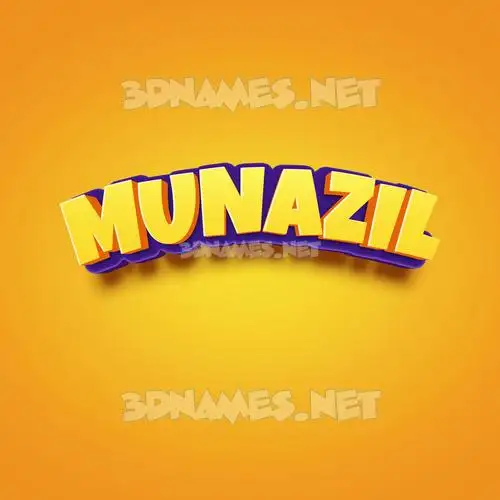 munazil in Orange Toon style - 3D name wallpaper munazil in Orange Toon style - 3D name wallpaper