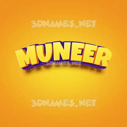 muneer in Orange Toon style - 3D name wallpaper muneer in Orange Toon style - 3D name wallpaper