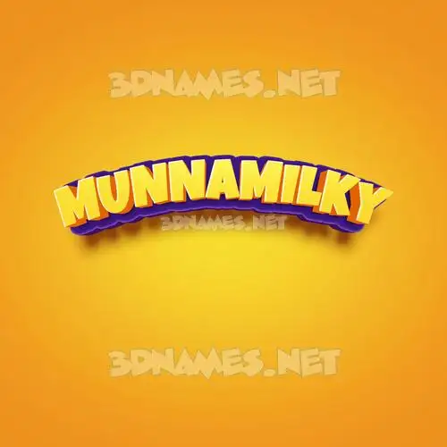 munnamilky in Orange Toon style - 3D name wallpaper munnamilky in Orange Toon style - 3D name wallpaper