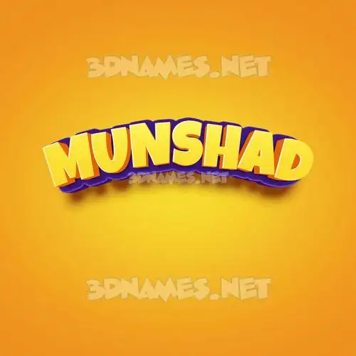 munshad in Orange Toon style - 3D name wallpaper munshad in Orange Toon style - 3D name wallpaper