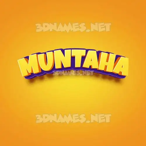muntaha in Orange Toon style - 3D name wallpaper muntaha in Orange Toon style - 3D name wallpaper