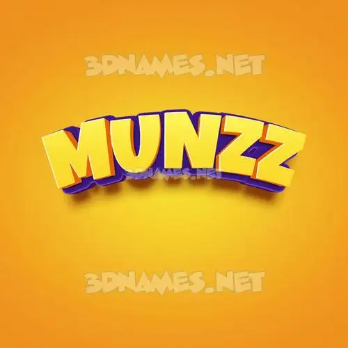 munzz in Orange Toon style - 3D name wallpaper munzz in Orange Toon style - 3D name wallpaper