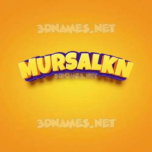 mursalkn in Orange Toon style - 3D name wallpaper mursalkn in Orange Toon style - 3D name wallpaper