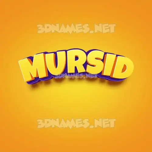 mursid in Orange Toon style - 3D name wallpaper mursid in Orange Toon style - 3D name wallpaper