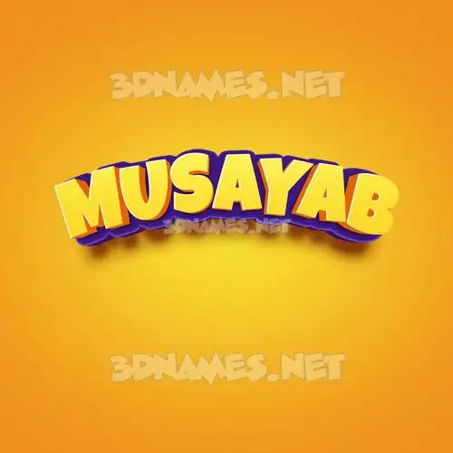 musayab in Orange Toon style - 3D name wallpaper musayab in Orange Toon style - 3D name wallpaper