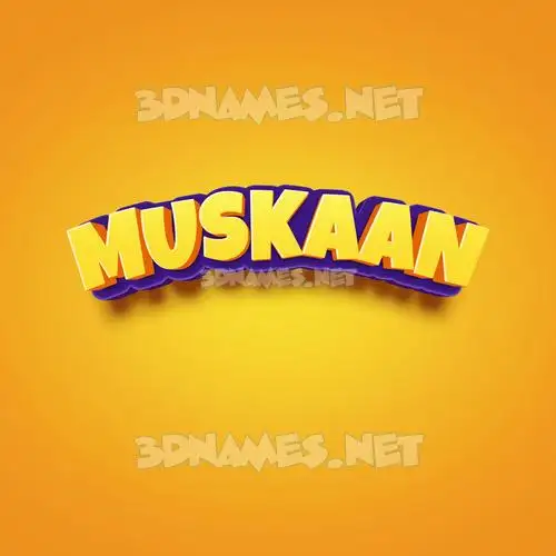 muskaan in Orange Toon style - 3D name wallpaper muskaan in Orange Toon style - 3D name wallpaper