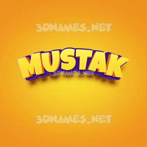 mustak in Orange Toon style - 3D name wallpaper mustak in Orange Toon style - 3D name wallpaper