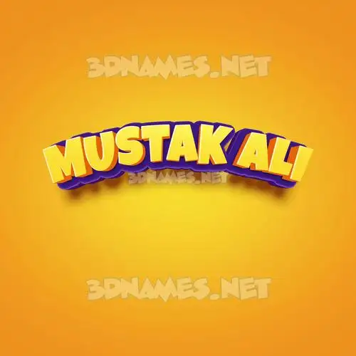 mustak ali in Orange Toon style - 3D name wallpaper mustak ali in Orange Toon style - 3D name wallpaper