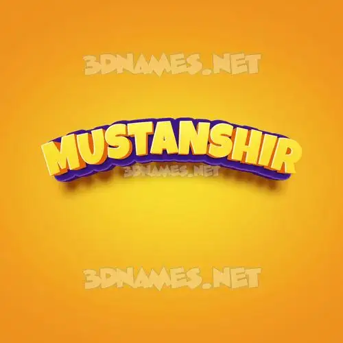 mustanshir in Orange Toon style - 3D name wallpaper mustanshir in Orange Toon style - 3D name wallpaper