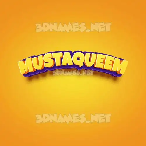 mustaqueem in Orange Toon style - 3D name wallpaper mustaqueem in Orange Toon style - 3D name wallpaper