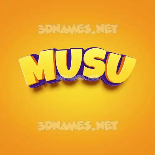 musu in Orange Toon style - 3D name wallpaper musu in Orange Toon style - 3D name wallpaper