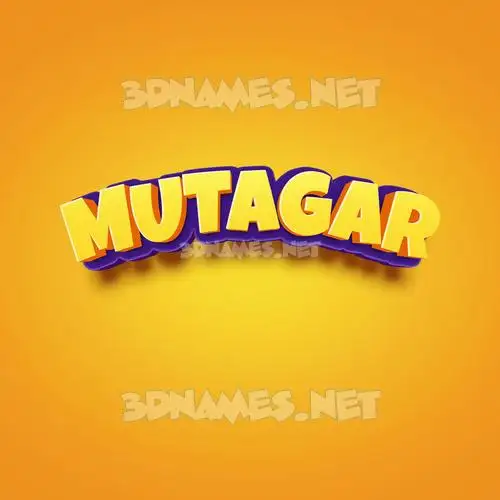 mutagar in Orange Toon style - 3D name wallpaper mutagar in Orange Toon style - 3D name wallpaper